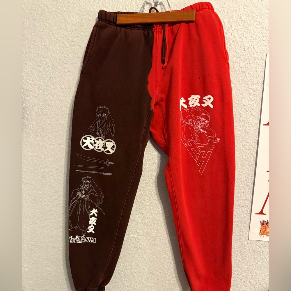 Zumiez anime Red and Brown Graphic Joggers
